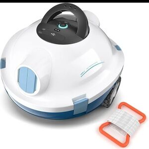 White and Blue Robotic Pool Cleaner